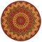 Edge Collections - 6' - Orange - Vibrant Southwestern Round Area Rug - 1 Piece